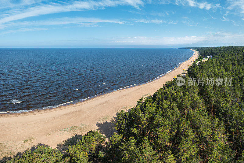 拉脱维亚Vidzeme, saulkrsti附近的波罗的海和沙滩